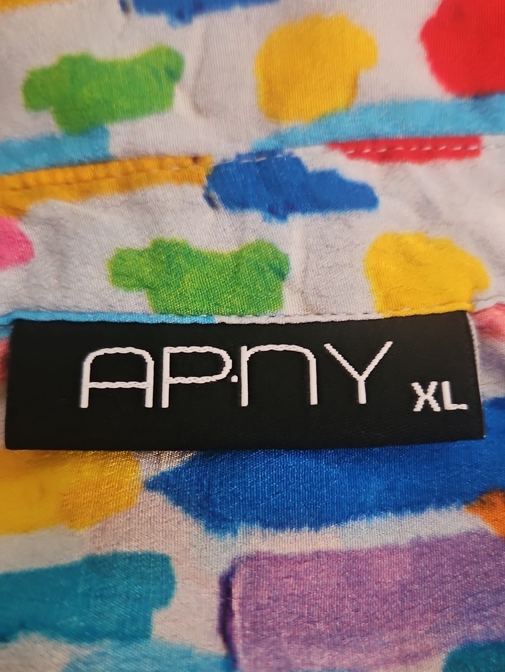APNY Abstract Multi-Color Button-Front Blouse - Picture 7 of 9